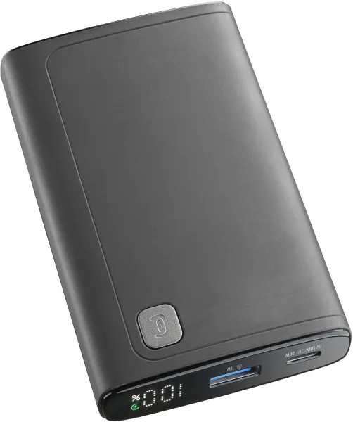 cellularline elite 10000 mah powerbank (pbdispl01pd10000)