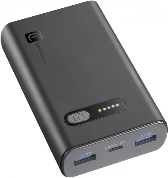 cellularline fast pd 20w 10000 mah powerbank (pbfast01pd10000)