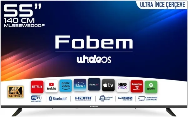fobem ml55ew8000f ultra hd (4k) tv