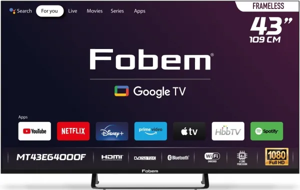 fobem mt43eg4000f full hd (fhd) tv