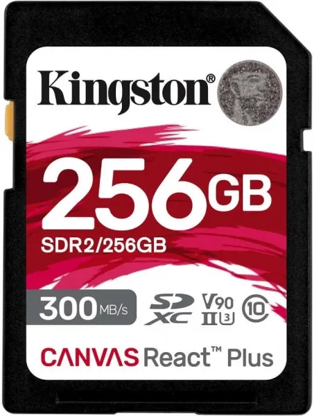 kingston canvas react plus sd (256gb)  (sdr2/256gb)