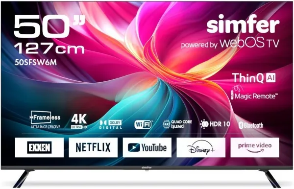 simfer 50sfsw6m ultra hd (4k) tv