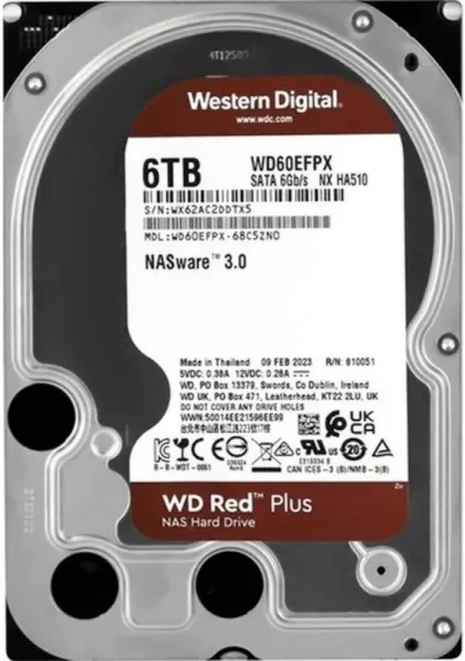 wd red plus hdd (6tb)  (wd60efpx)