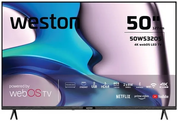 weston 50ws3205 ultra hd (4k) tv